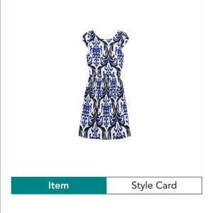 Stitch fix blue black and white mini dress